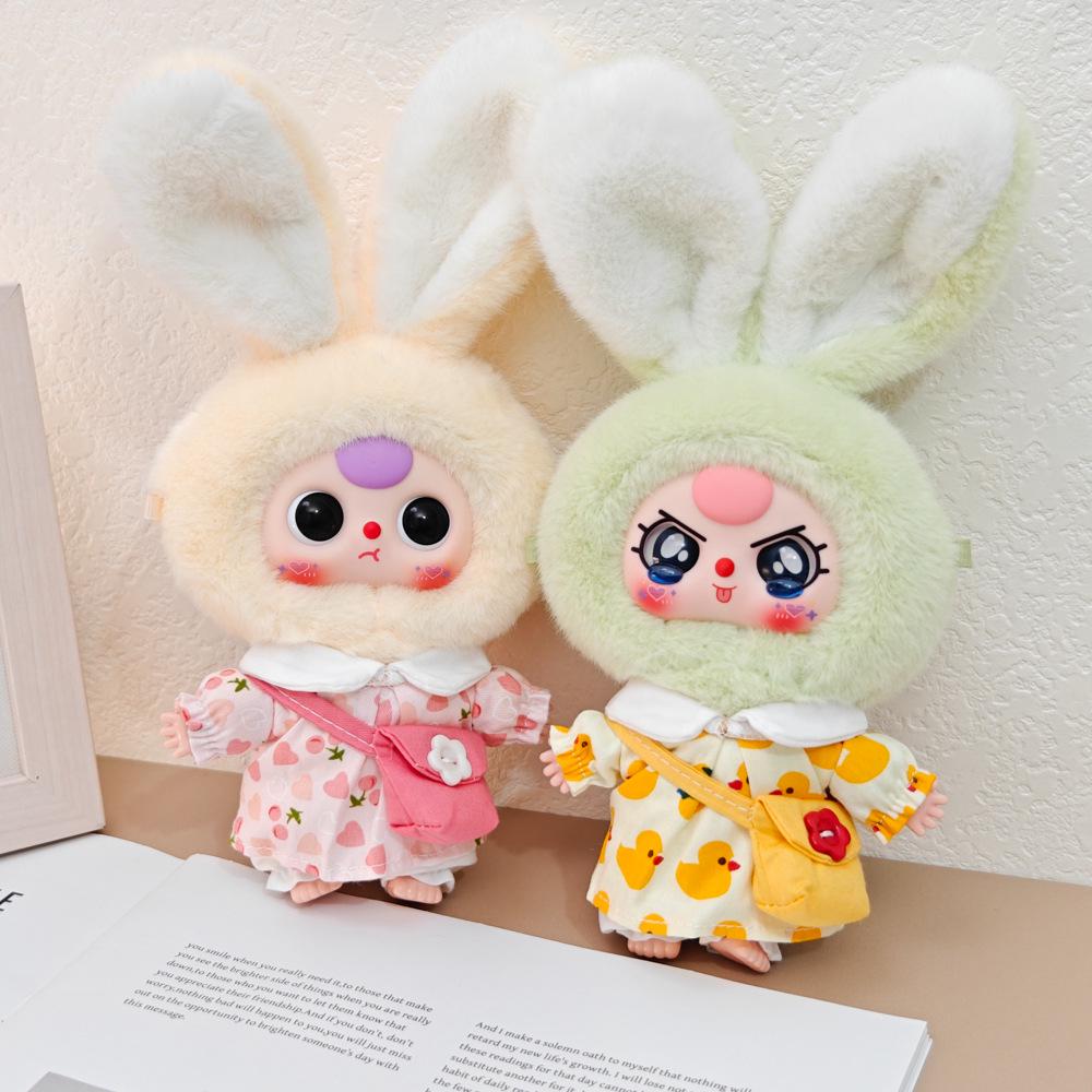Macaron Little Rabbit Doll Clothes: Cute Pendant, Outfit for 3-Year-Old, Blind Box Edition