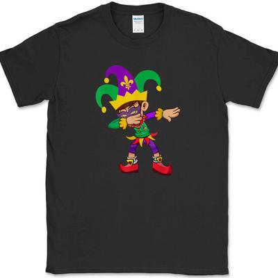 Dabbing Mardi Gras T-Shirt Party Carnival Celebration Costume Holiday Tee