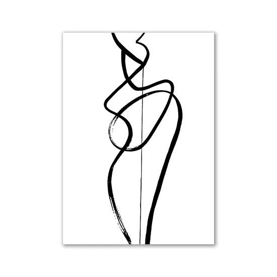 Fashion Black And White Sexy Poster Flower Women Motivational Text Minimalist Canvas Painting for Living Room Modern Home Decor