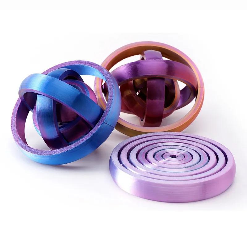 3D-printad 7-ringad fidget spinner gravitation roterande fingertopp gyroskop stresslindring avslappningsleksak för vuxna barn presenter