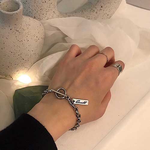 Qoocobb Simple Unisex Link Chain Bracelet-13