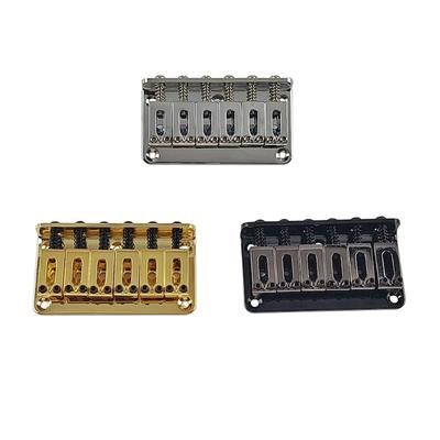 6 String Cigar Box Guitar Bridge, Electric Guitar Bridge Tailpiece Top Load Fixed Hardtail Saddle Cigar Box Guitar Parts