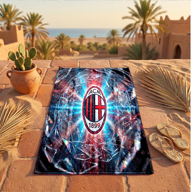 AC Mailand Print Mikrofaser Strandtuch Schnelltrocknend Saugfähig Großes Handtuch für Strand Schwimmen Reisen