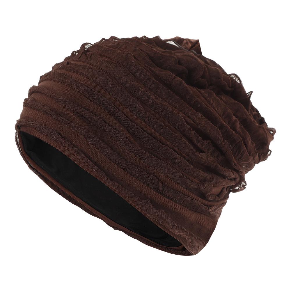 Vintage Pleated Women's Beanie Hat - Thin, Slouchy Sleeper or Casual Venetian Blind Pullover Headscarf