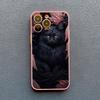 Art Painting Rose Cat Phone Case For iphone 15 14 Plus Pro Max 13 12 Mini 11 Pro MAX XS X XR 8 7 SE 2020 Shockproof Shell Cover