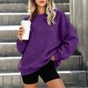 Damen Color Oversized Pullover Hoodie mit Taschen und