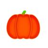 Baby Silicone Suction Plate for Kid Feeding Bowl Halloween Pumpkin Tableware Children Dishes Kitchenware Infant PlatesBa Orange