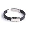 Outdoor Sports Wristband Stainless Steel Cuff Bangle Hand  Accessories Simple Design Resistant Durable Silicone Bracelets