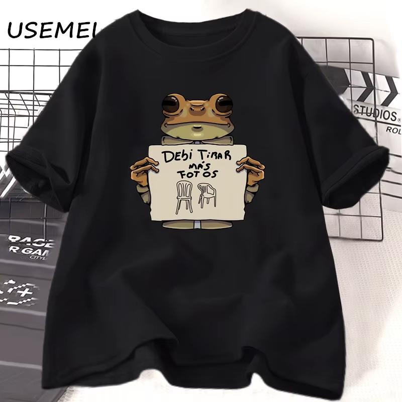 Funny Frog Dtmf Tshirt Causal Debi Tirar Mas Fotos Printed Tshirt Cotton Short Sleeve O Neck Tee Shirt Male Clothing Streetwear