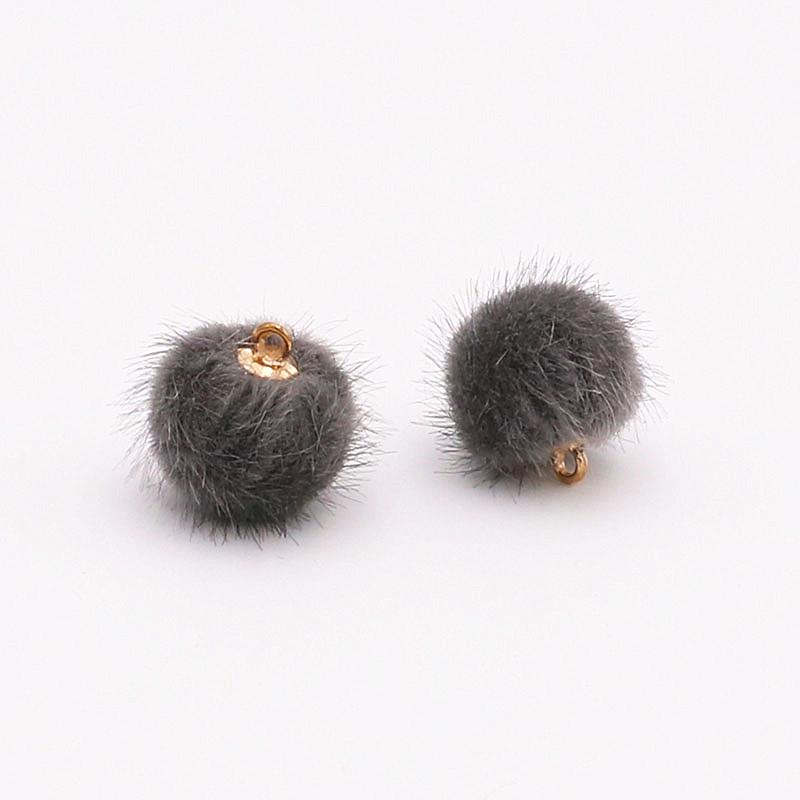 DIY Ornament Accessories 10pcs Key Ring Accessories Clothing Hair Accessories Earrings Eardrops Accessories Pendant Materials Mink Fur Ball