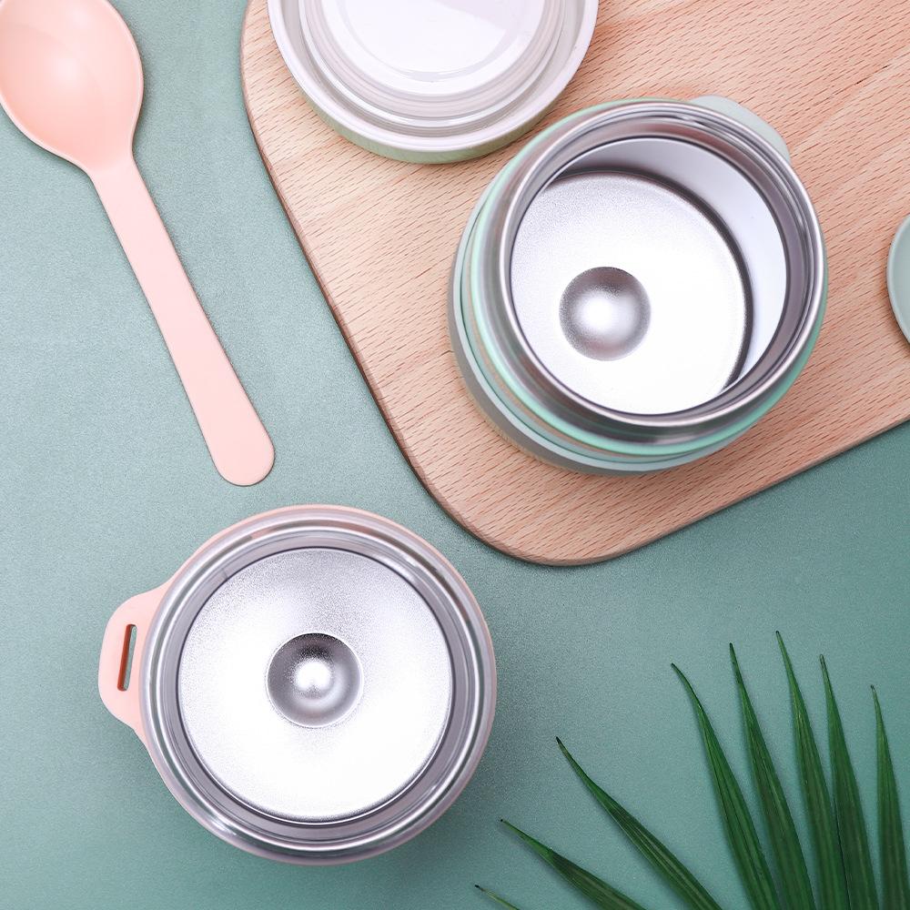 New Mini Stew Cup 304 Small Capacity Stew Pot Porridge Cup Stainless Steel Thermos Cup Children'S Lunch Box Portable arancione
