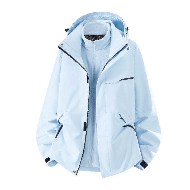New Three-in-one Jacket for Autumn and Winter Outdoor Waterproof Windproof Mountaineering Suit Men's and Women's Work Jacket