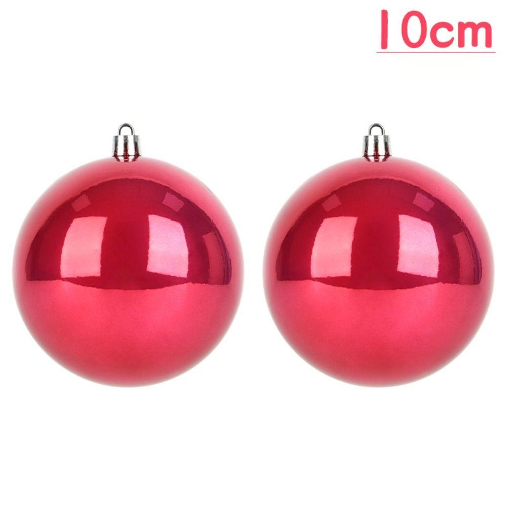 2pcs/set New Large Christmas Ball 10cm Colorful ChristmasOrnaments Christmas Spheres Pendant Party Decoration