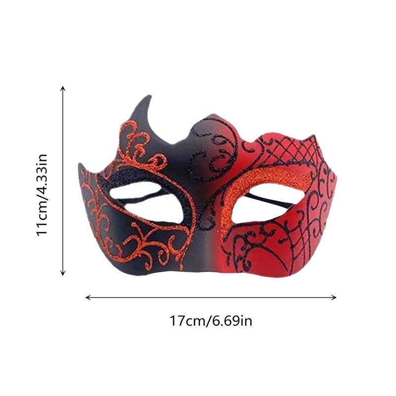 Retro Painted Half Face Masquerade Mask For Women And Men, Venice Mask, Halloween Costume Accessories, Cosplay Party Props