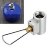Outdoor Gas Tank Refill Valve Aluminum Alloy Frosted Gas Tank Mutual Filling Joint for Camping Hiking