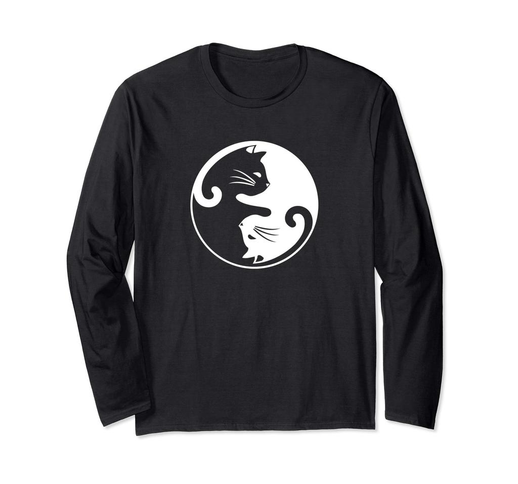 Cat Yin Yang Interconnection Long Sleeve T-Shirt