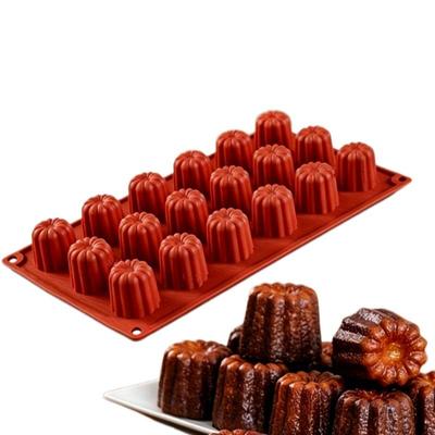 1Pcs Muffin Cupcake Baking Tray Bordelais Fluted Cake Pudding Mold 8/18 Holes Caneles Silicone Mold Diy Baking Kitchen Accessory