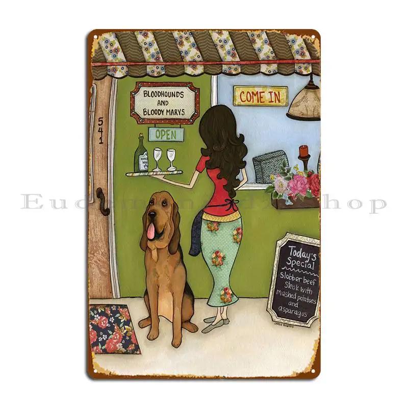 

Бладхаунды Кровавые Мэри Металлические Таблички Живопись Рисунок Бар Печать Винтажная Жестяная Табличка Постер 20x30cm