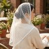 Soft Lace Headscarf Thin Bridal Face Covering Sophisticated Triangular Scarf  Religious Events