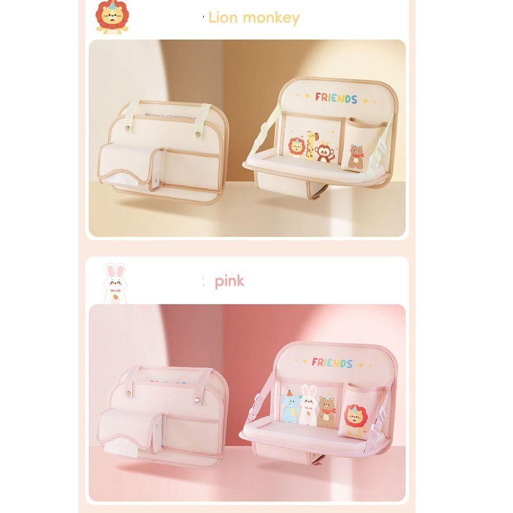 Large Capacity Foldable Car Backseat Table Food Tray Car Work Dining Table Car Organizer