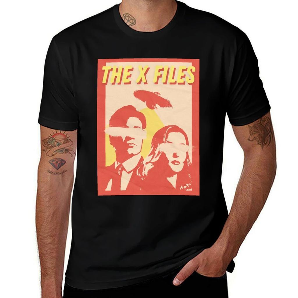 Vintage Retro Inspired X Files Gillian Anderson David Duchovny Poster Tshirt Unisex T Shirts For Unisex Casual Tshirt