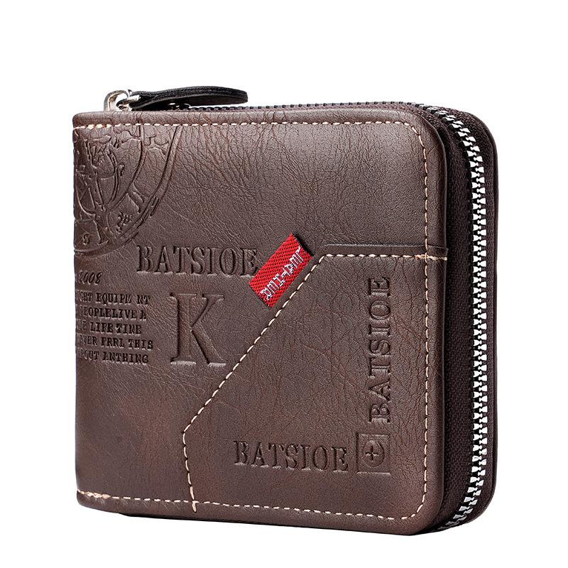 Men's Wallet, 20% Off Retro Zipper Short Multi-card Multi-function Clip Casual Bag