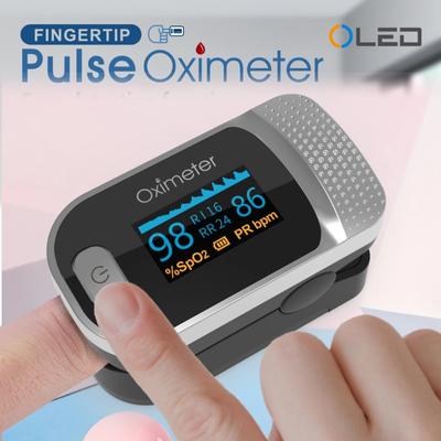 KIUZOU Fingerpulsoximeter SPO2 PR PI RR Blutsauerstoffsättigungsmessgerät Herzfrequenzmesser OLED-Oximetro De Dedo