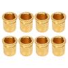 8PCS Guitar String Ferrule Alloy Compact Bass Through Body Buckle for Replacement Black
