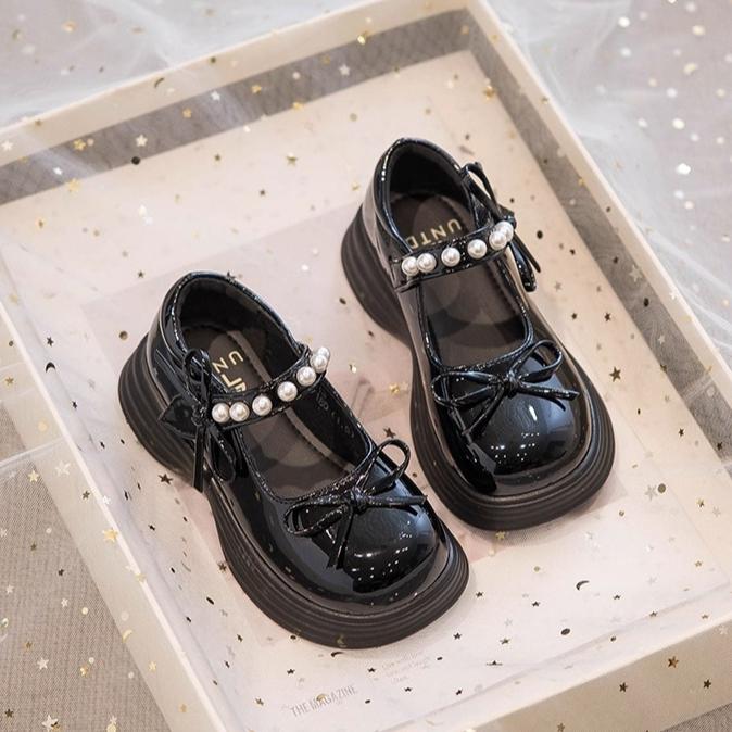 6-15 Years Old Girls Princess Shoes Children's Leather Shoes Soft Sole Loafers Girls Fashion Single Shoes High-end Performance Shoes