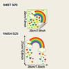 Glow-In-The-Dark Rainbow Heart Toilet Stickers Self-Adhesive Removable Wall Decals Car Stickers Glowing Home Decor