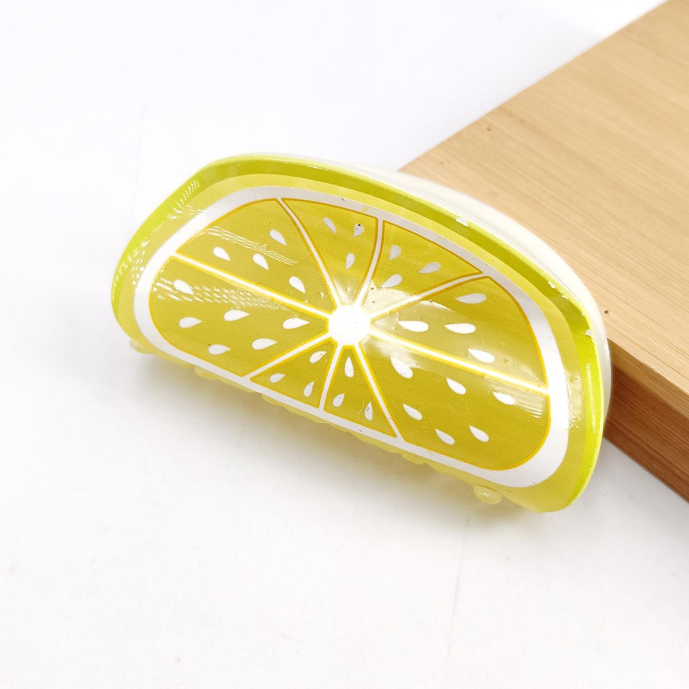 

Акриловый зажим для волос в виде акулы с фруктами, милый летний весенний, корейская версия, креативный дизайн, стильный профессиональный салонный аксессуар для волос