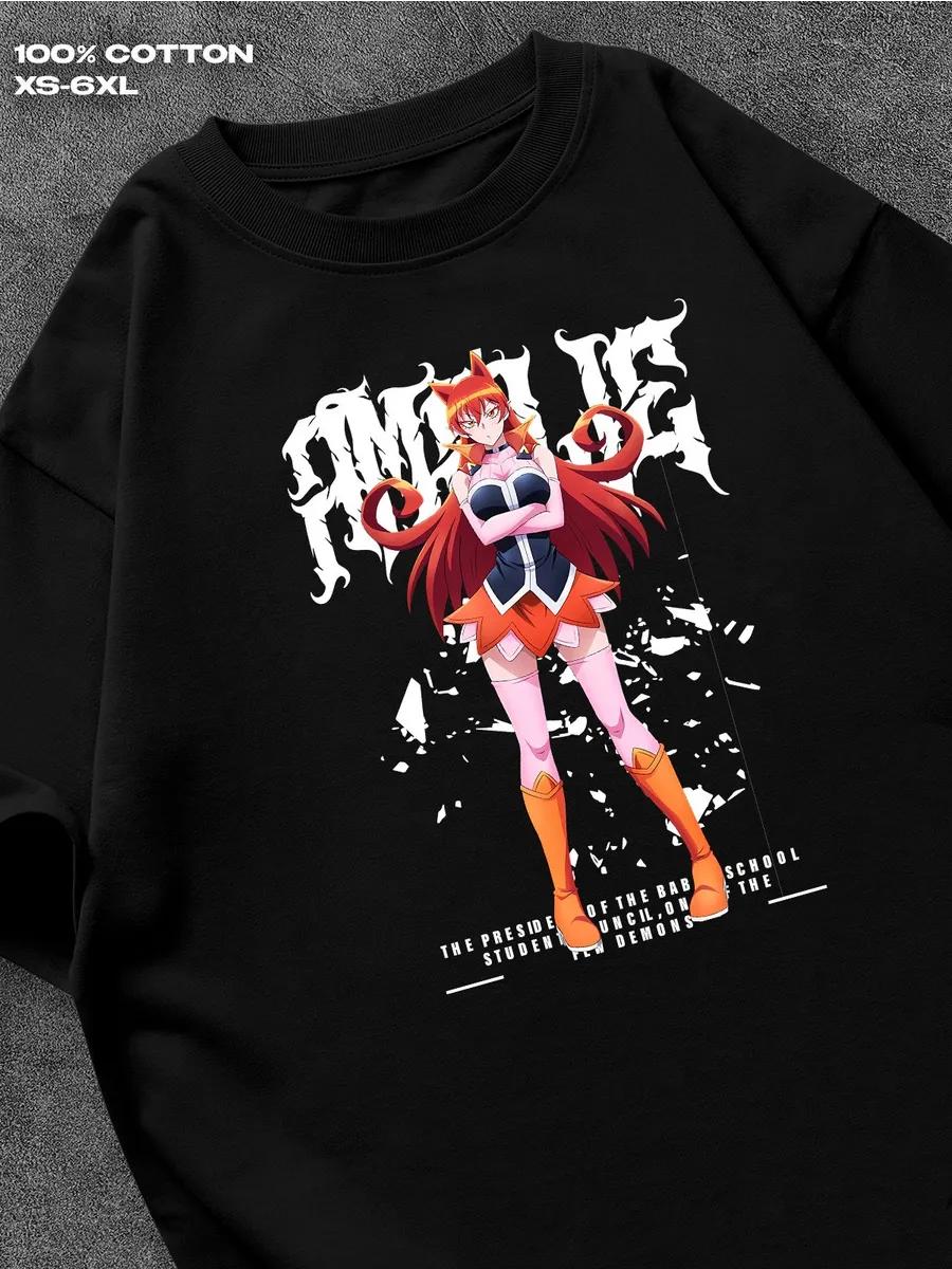 

Welcome to Demon School! Iruma-kun T-shirt Mens Tshirt Womens Tshirts with Letters Print Short Sleeves T-Shirt Casual Street Tee Shirt Top XL