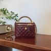 Retro Handheld Diamond Lattice Bucket Bag - 2025 Stylish Crossbody Chain Bag for Women
