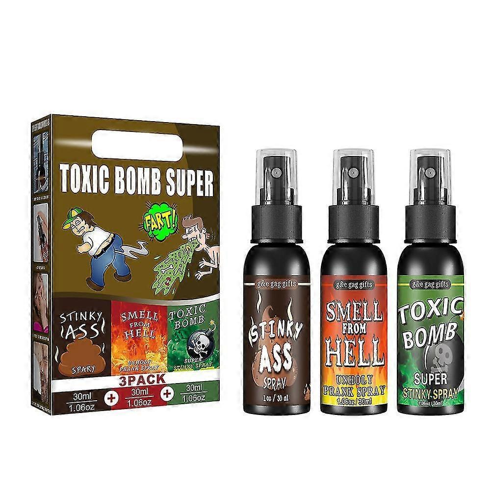 Super Starker Stink-Spray Scherzartikel-Set - 3er-Pack Potente Scherzspielzeuge für Erwachsene und Kinder