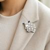 Rhinestone Sheep Brooch Pearl Coat Closure Pin New Cardigan Closure Pin  Cardigan Coat Styling