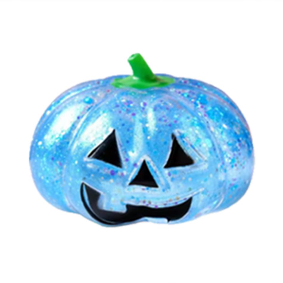 Pumpkin-Head Glitter Squeeze Toy, Slow-Rise Soft-Candy Feel, Non-Stick Tear-Proof Lightweight Compact Quick-Wipe Pliab Gifts In