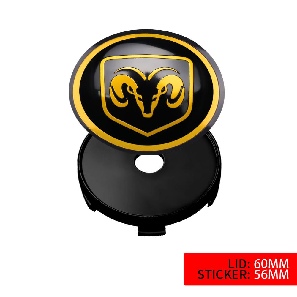 4PCS 56mm 60mm Car Wheel Center Cap Logo Hub Badge Rims Cover For Dodge Durango Dakota Neon Caliber SXT Nitro Ram1500 Avenger