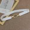 Elastic Belts Women Dress Belt Fashion Thin Female Waist Belt With Metal Buckle EMA