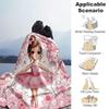 1pc Ballet Printing Lightweight Flannel Blanket, Comfortable and Warm Blanket, for Camping Sofa Bed and Couch Office, Gift