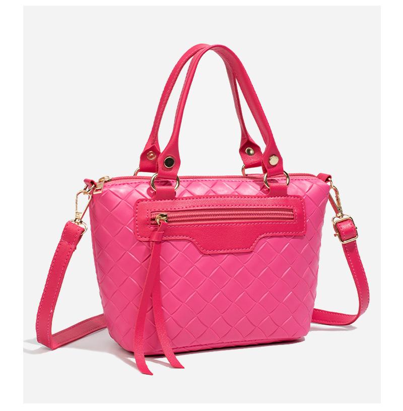 

Женская сумка новая простая сумочка клетчатая на одно плечо модная трендовая сумка сумка-мессенджер цельная розы красного