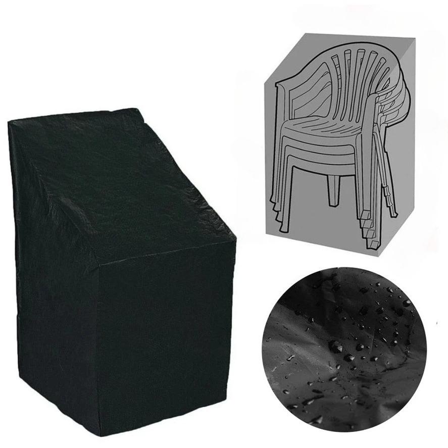 Stacking Outdoor Chair Cover Waterproof, 210D Rain Snow Dust Wind-Proof, Anti-UV, Outdoor Garden Yard Chair Cover