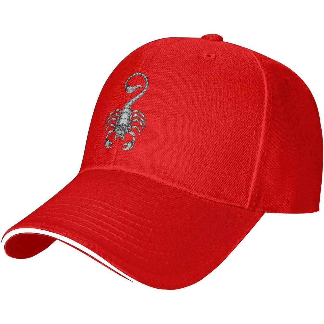 Scorpion Zodiac Baseball Cap Polyester Adult Sun Hat Casual Adjustable Golf Cap for Unisex Women Adjustable