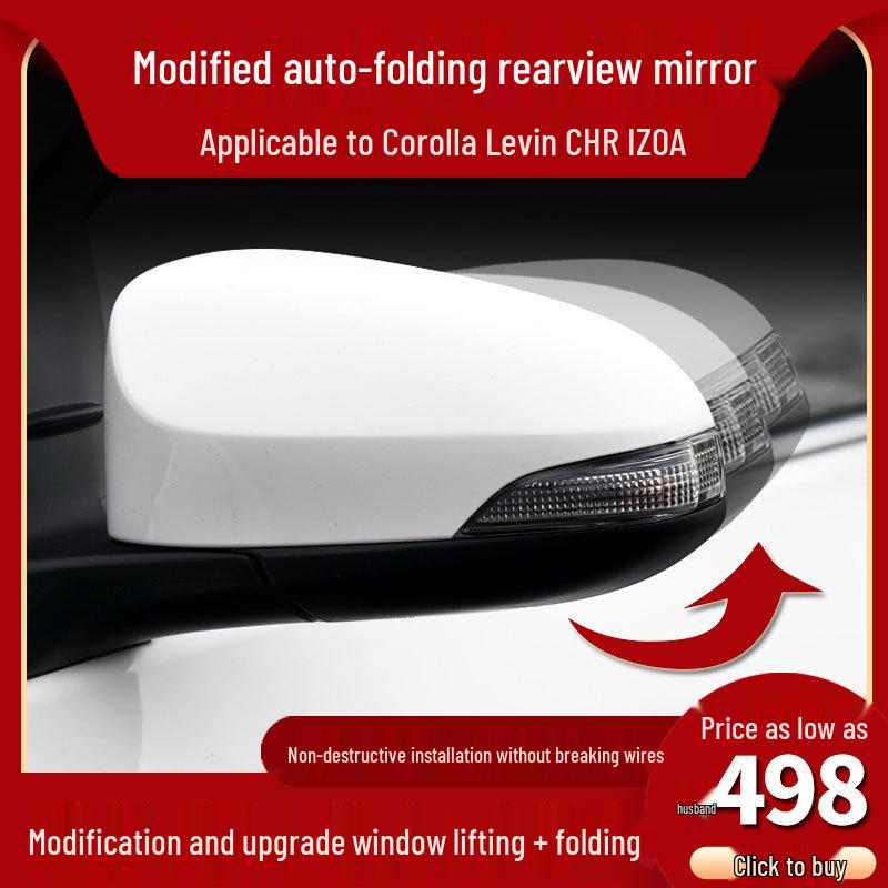 

Corolla Levin Yize CH-R Auto-Folding Rearview Mirror Upgrade Kit Blue&White Heated Mirror [Optional] Anti-Glare