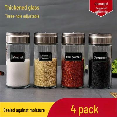 Wanshun Baiye Glass Seasoning Jar Set