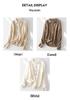 Women's 100% Cashmere Polo Neck Sweater - Loose Long Sleeve Knit Cardigan for Autumn and Winter