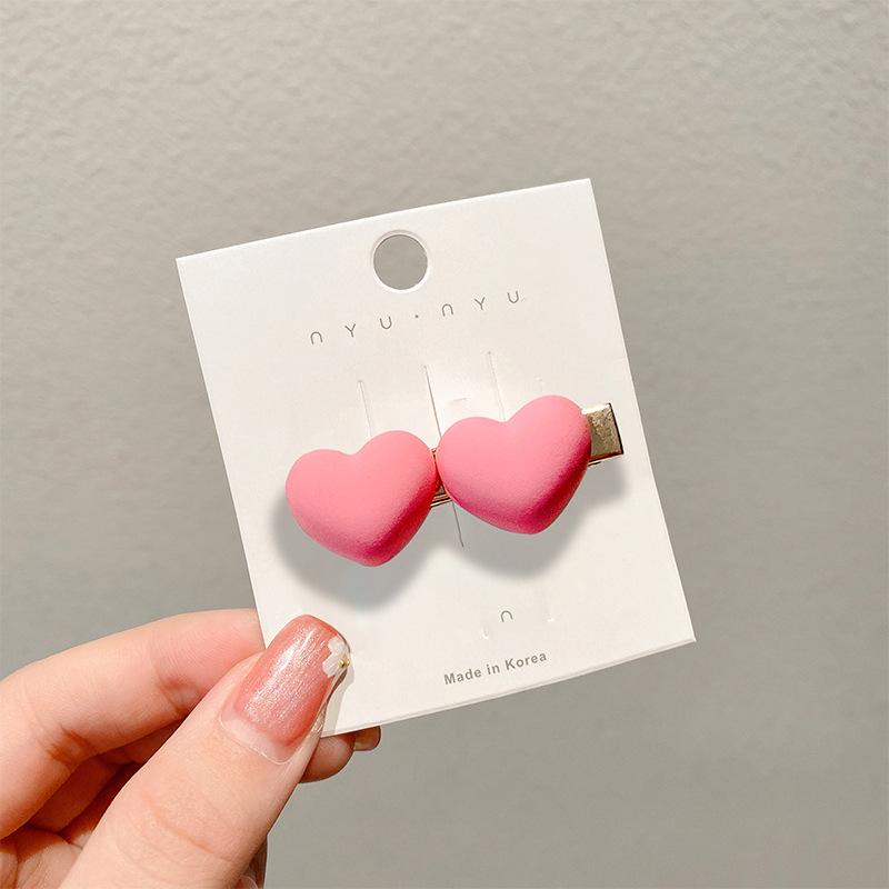 Pink Dopamine Hair Clip: Y2K Seamless Round Hairpin - Cute Small Side Clip for Women’s Bangs