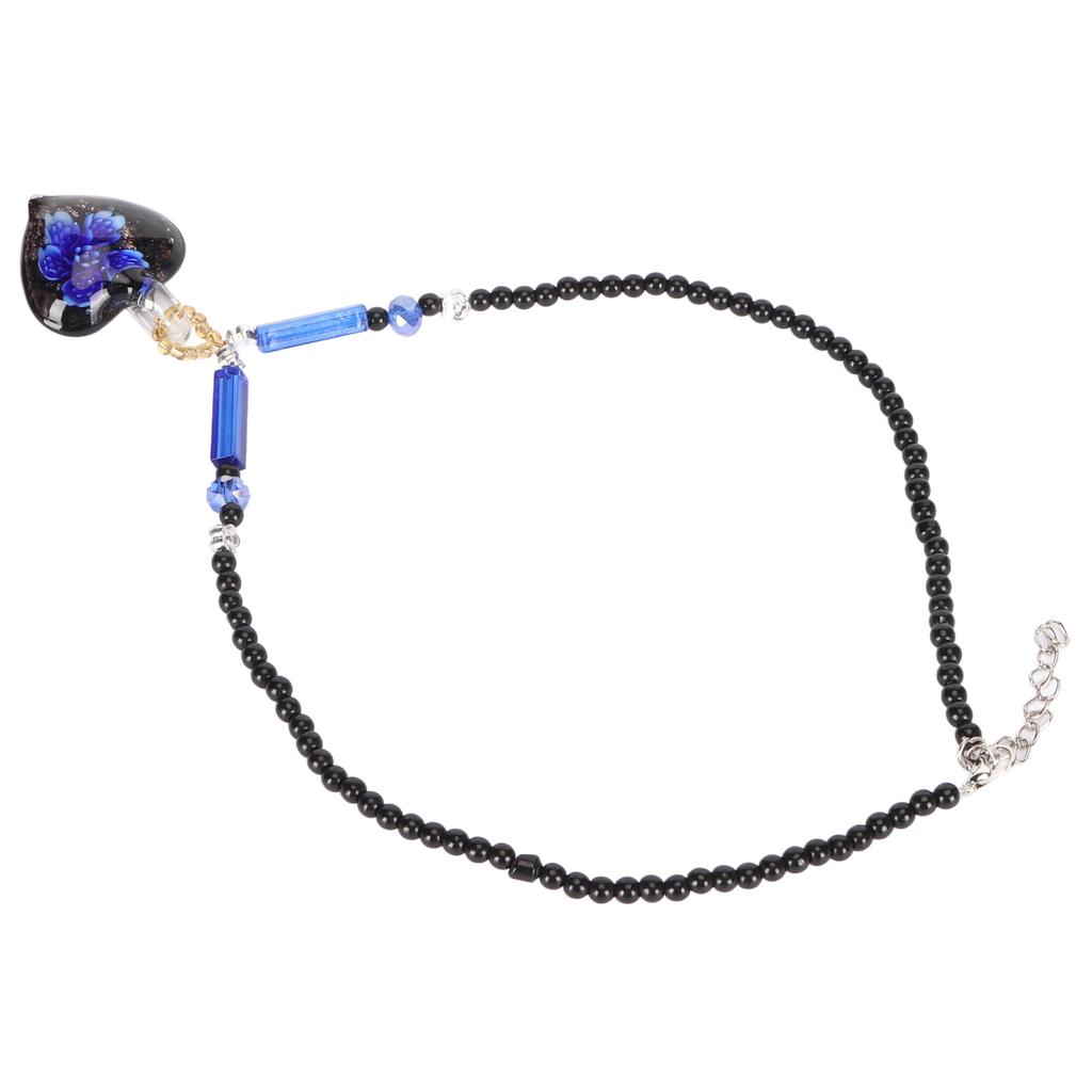 Herz Halskette Mode Elegant Glänzend Handgefertigt Damen Herz Anhänger Halskette für Täglich Party Geschenke Blau