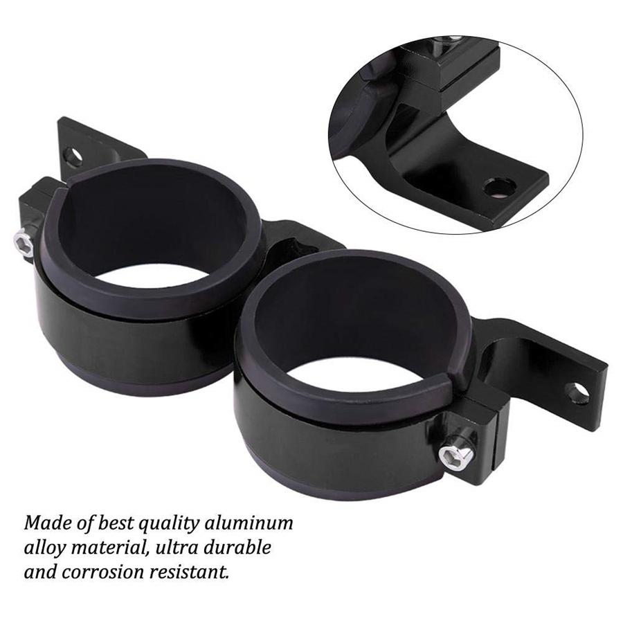 1 Pcs Car Aluminum Alloy Dual Fuel Pump Clamp Mounting Bracket For 70mm To 55mm