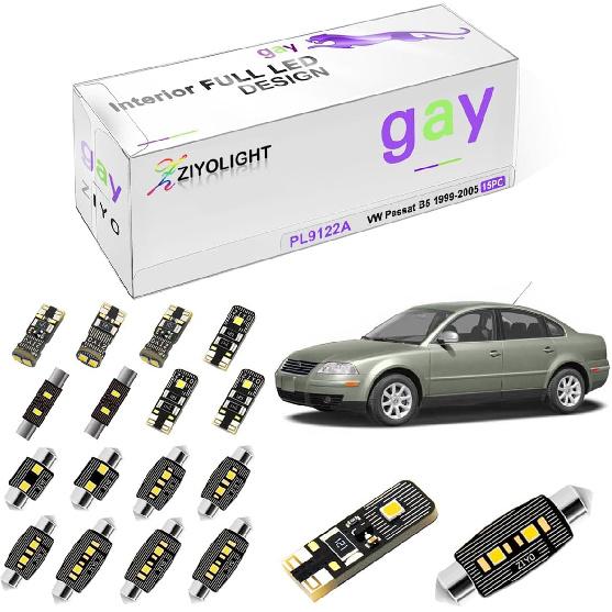 

PL9117A Replacement for Volkswagen Passat B7 2012-2015 LED Interior Light kit, 6000K White LED Dome Light Bulbs Accessories Package Upgrade (15 VW Passat B5 1999-2005 (1