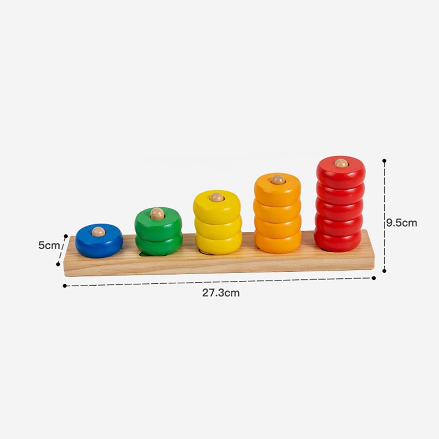 

Kids Educational Math Toy Develops Fine Movement Skills Educational Math Learning Board Color Sorting Nesting Rings Paint Gift